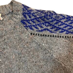 Vintage Yves Saint Laurent  Pullover Sweater Mens Large Long Sleeve Gray Grandpa